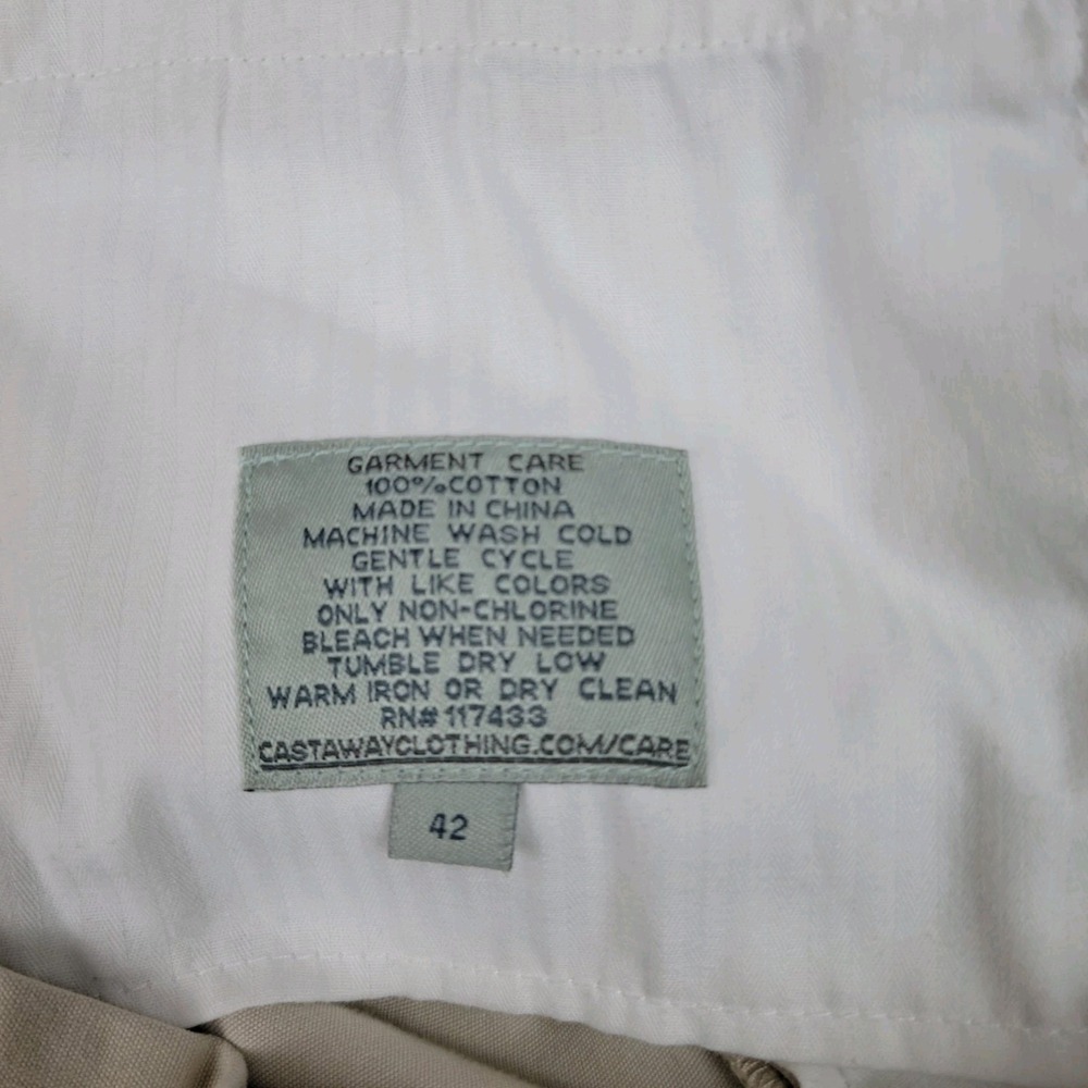 Castaway Nantucket Island Shorts Mens 40 Tan Embroidered Golfer Image Golf - Picture 11 of 11